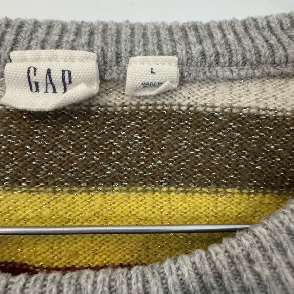 GAP Multicolor Striped Crew Neck Sweater - Picture 2 of 3